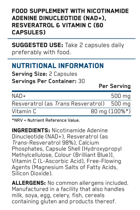 Applied Nutrition NAD+ Reservatrol