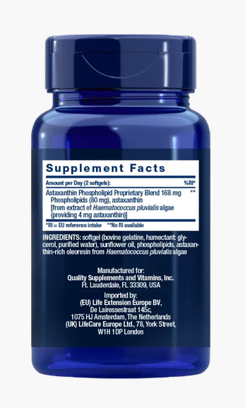Life Extension Astaxanthin with Phospholipids