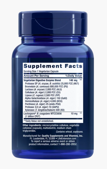 Life Extension Enhanced Super Digestive Enzymes and Probiotics