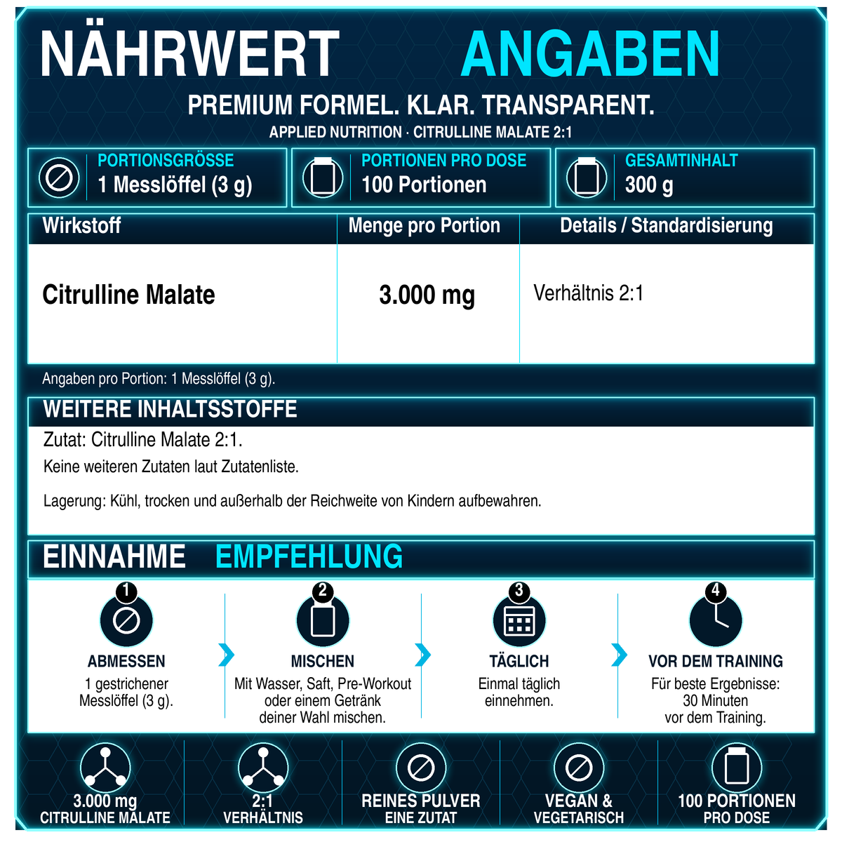 Toegepaste Voeding Citrulline Malaat 2:1