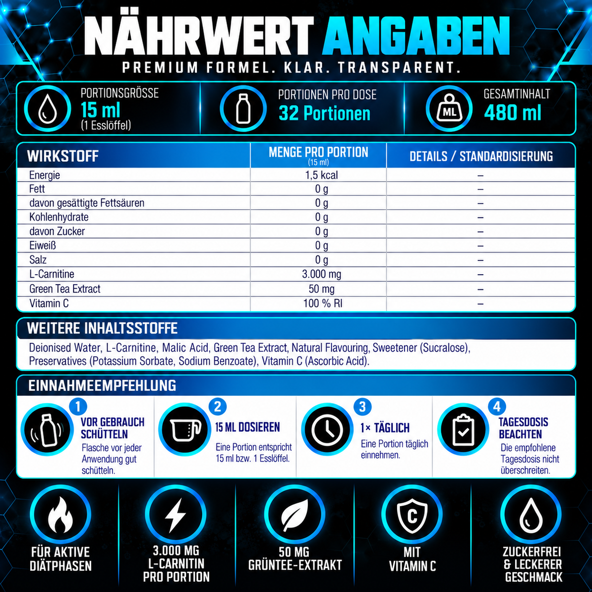 Toegepaste Voeding L-Carnitine Vloeibaar