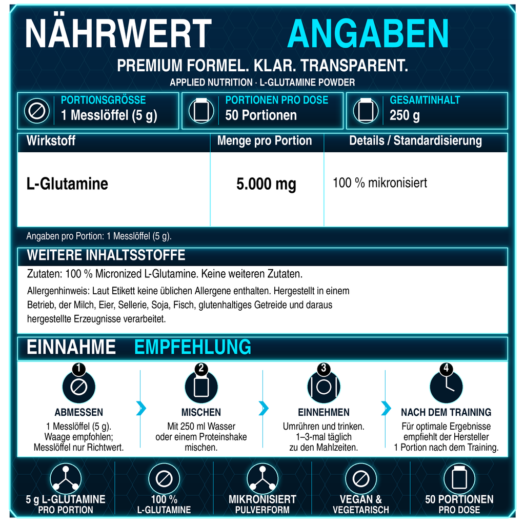 Applied L-Glutamine Powder