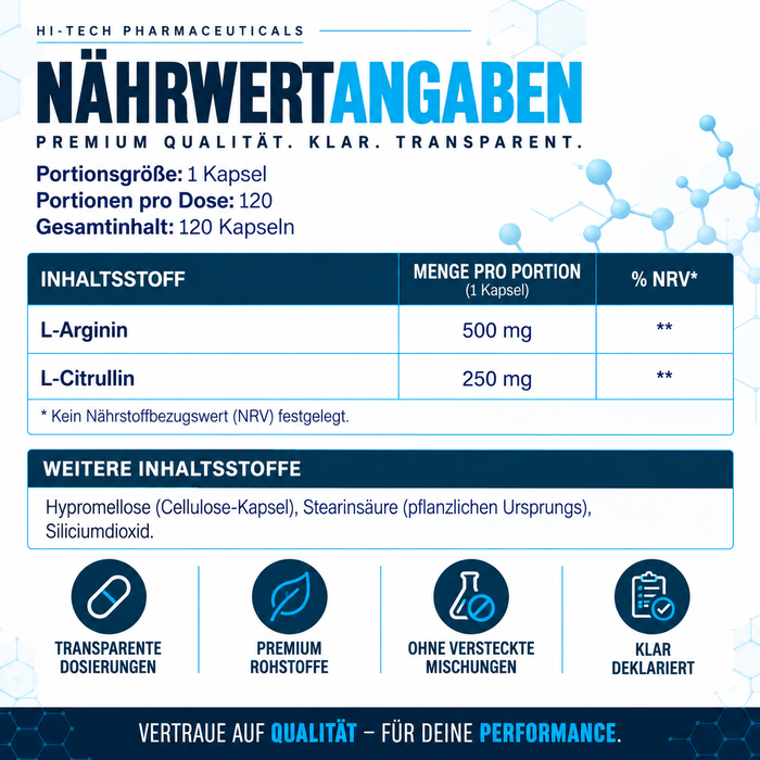 Hi-Tech Pharmaceuticals L-Arginine + L-Citrulline