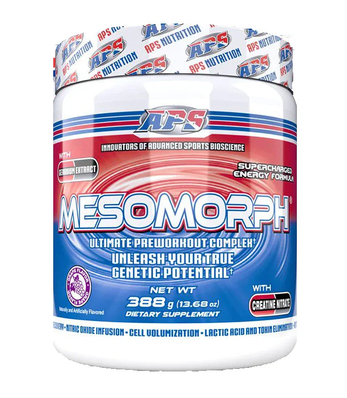 APS Mesomorph V4 Pre Workout Pulver Dose Rückseite Nährwerte Muscle-Lab