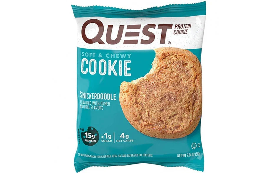 Quest Protein Cookie Rückseite – Nährwert- und Inhaltsstofftabelle