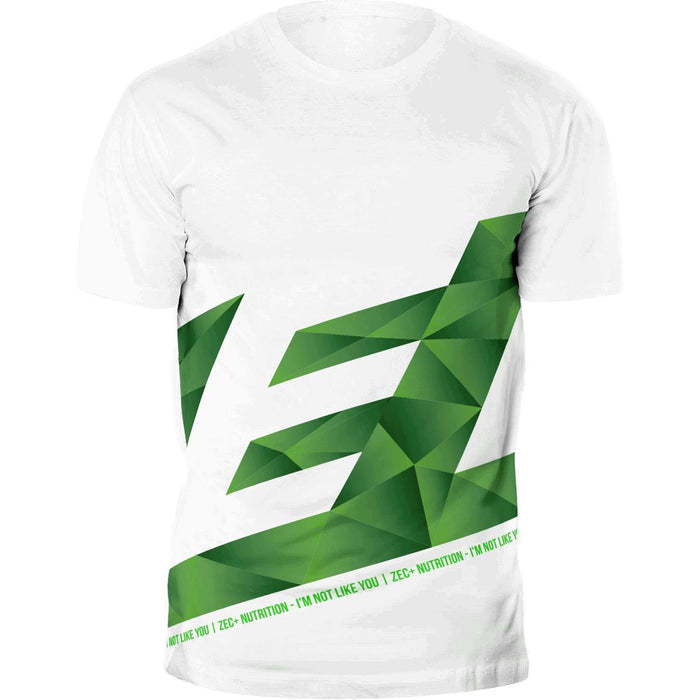 ZEC+ Fashio - T-Shirt Logo "ATHLETIC POLYGON" in Weiß
